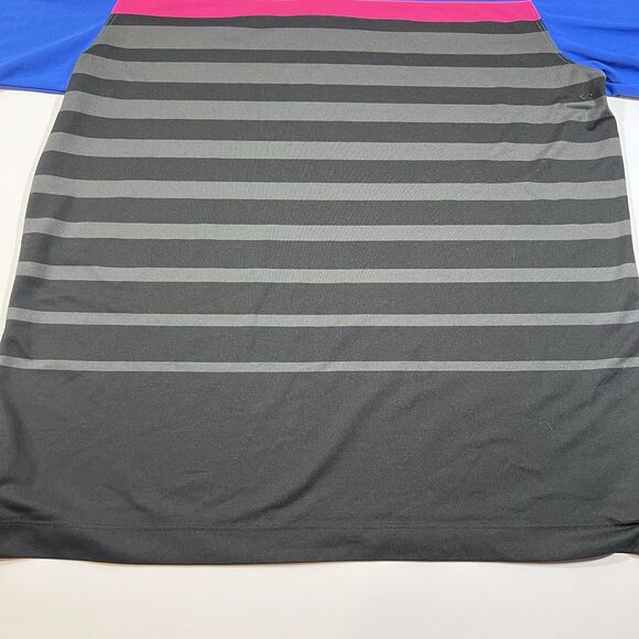 Nike Golf Tour Performance Dri-Fit Polo Shirt Bue Pink Stripe Men's Large - Picture 2 of 8